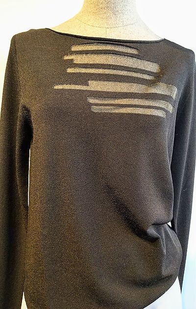 Sweater Sarah Pacini with translucent stripes