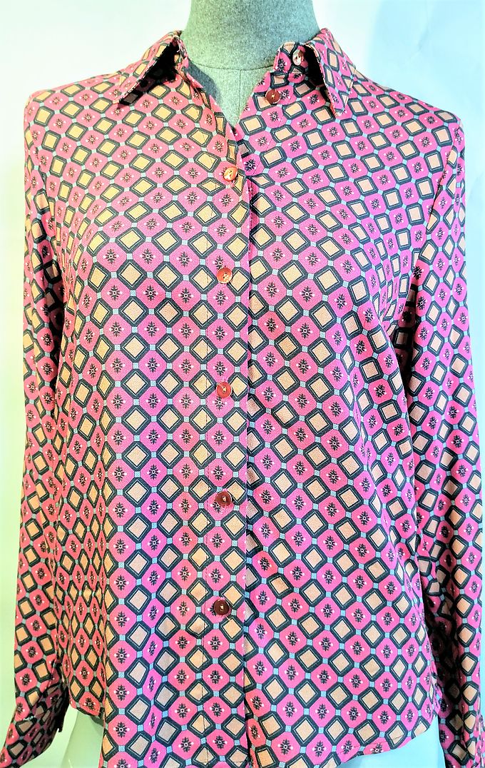 Camisa Goodmatch fucsia estampada