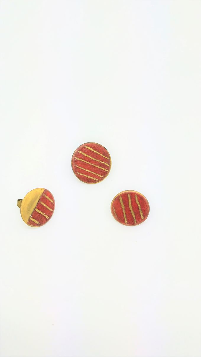 Japanese paper and brass earrings (3)