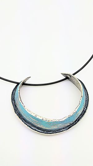 Collier Orfega Ariel argent turquoise grand symeltech