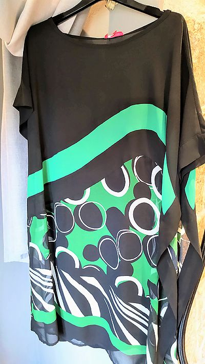 Vestido Ecla negro verde