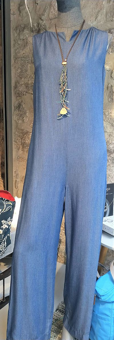 Jumpsuit Dona Kolors blue stripes