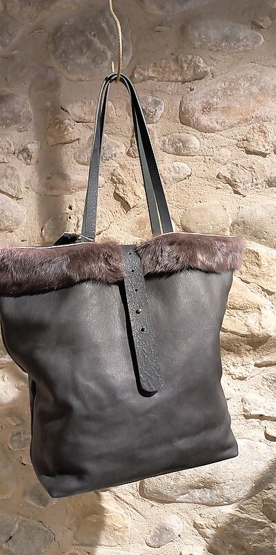 Bag Aniro tote leather black