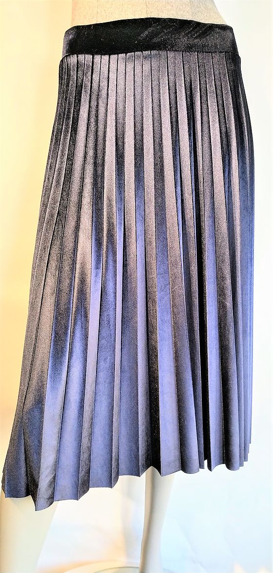 Skirt la fée maraboutée blue pleated