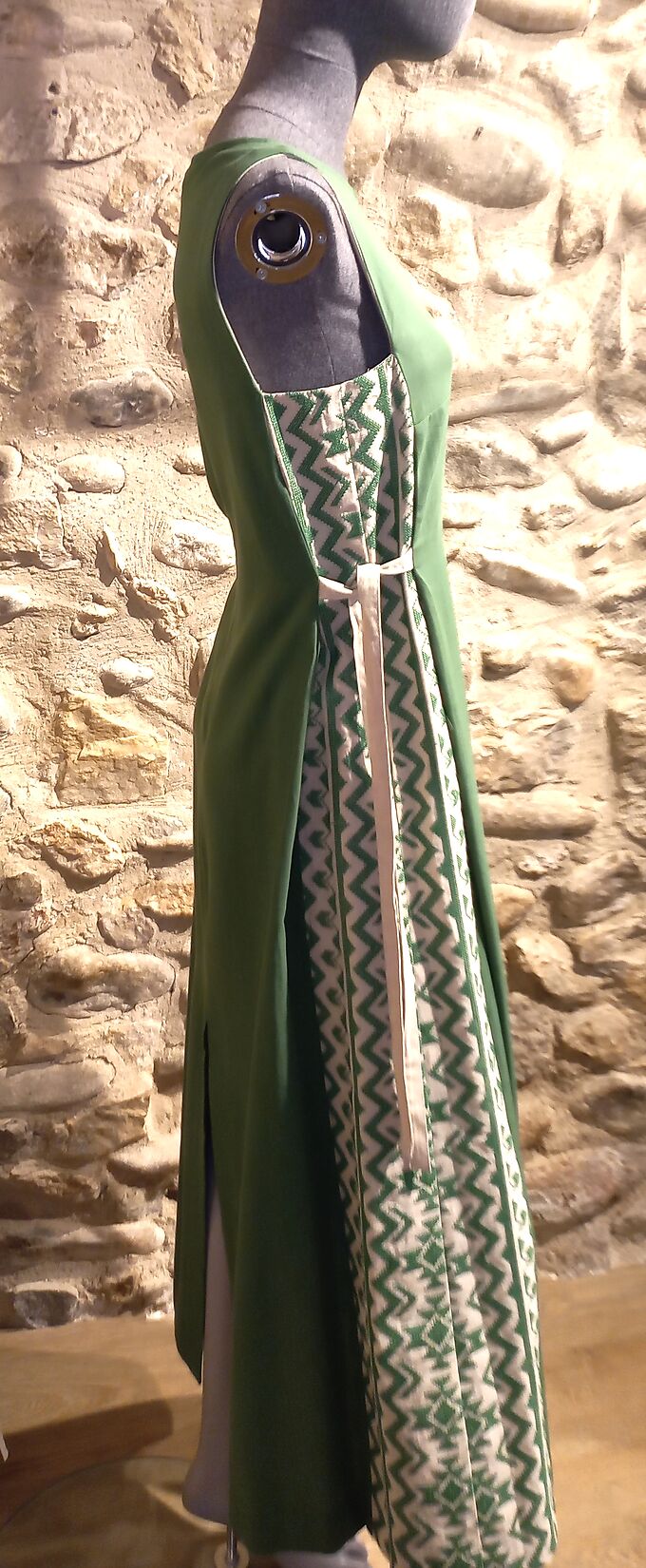 Vestido Moutaki verde largo