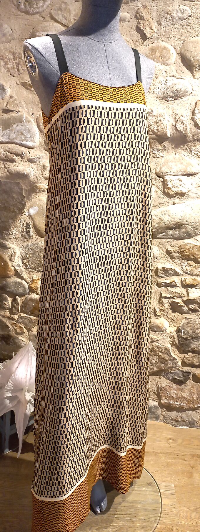 Vestido la fée maraboutée largo estampado