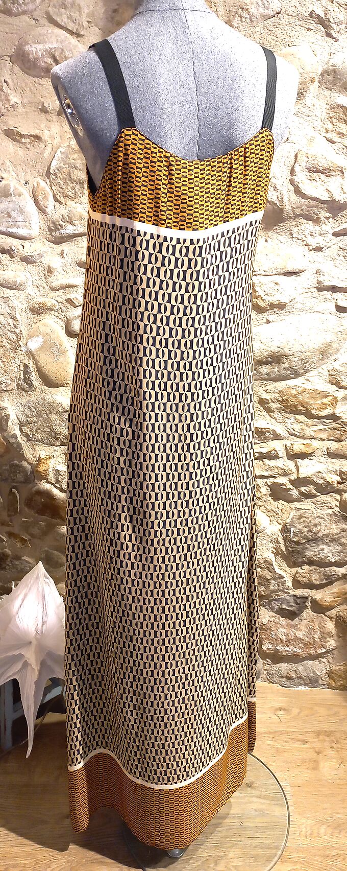 Vestido la fée maraboutée largo estampado