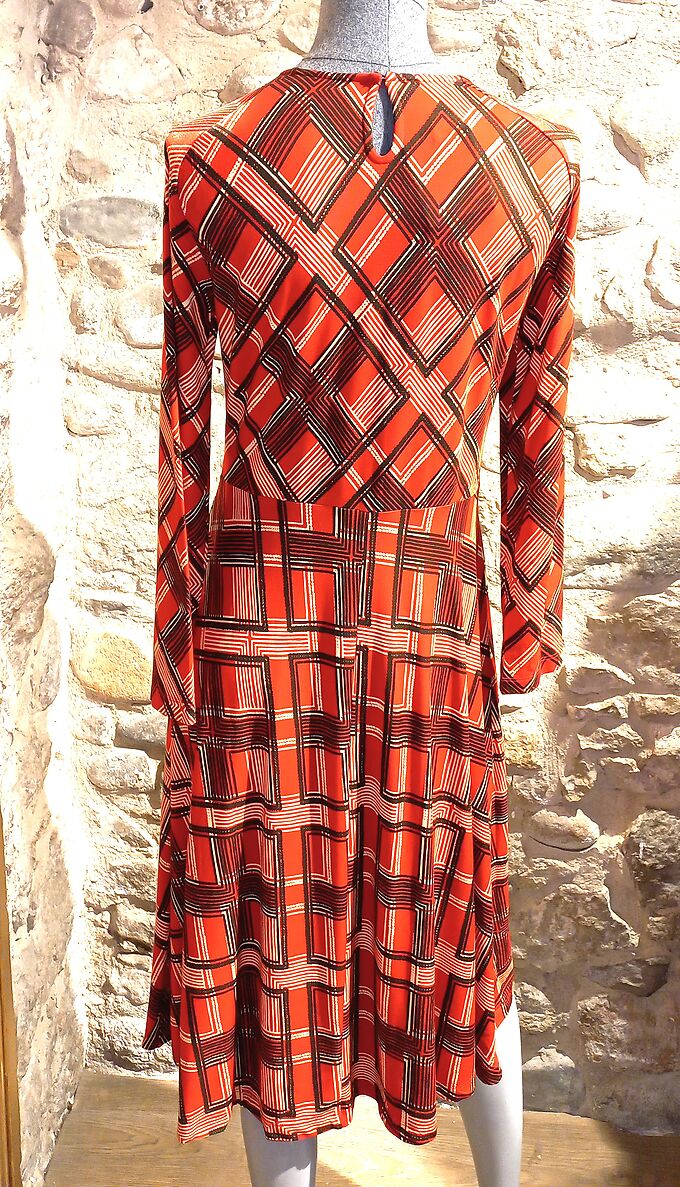 Dress SIYU red escocés