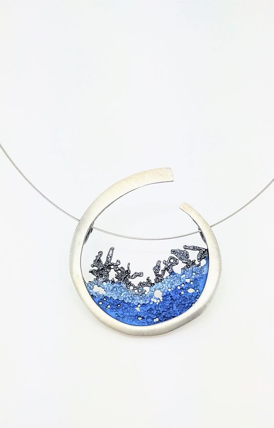 Necklace Orfega Ola silver and enamel by symeltech