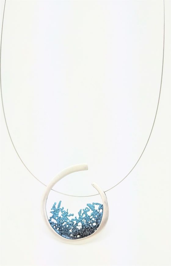 Necklace Orfega Ola silver and enamel by symeltech