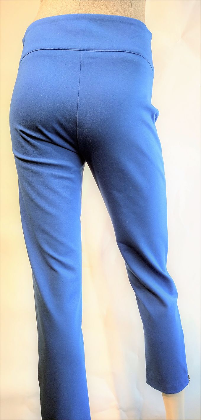 Pantalons Sarah Pacini blau, cremallera